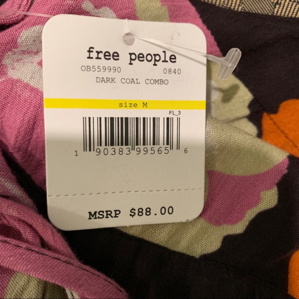 Free People M Black & dark coral - Picture 7 of 8